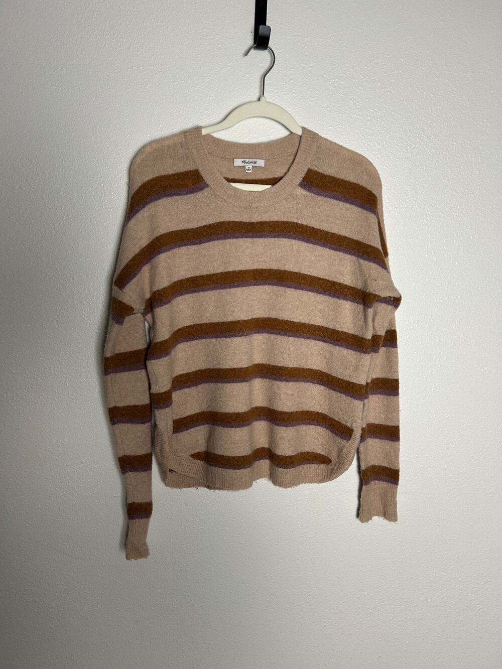 Madewell Westlake Striped Pullover Sweater Womens Multi Wool Size XS